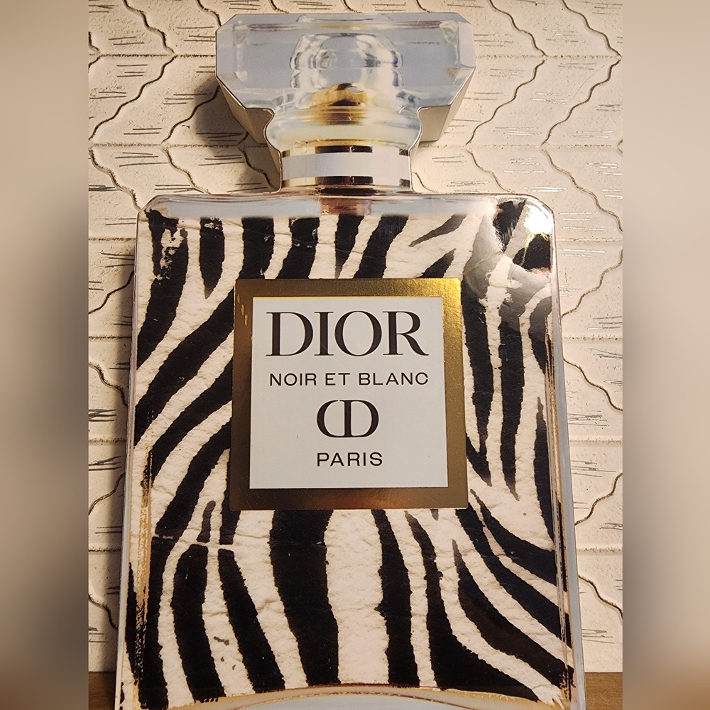 Dior Monochrome Zebra Print Fragrance Wood Decor